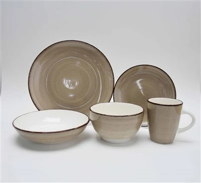 30pcs手作りの斑点のあるセラミック食器