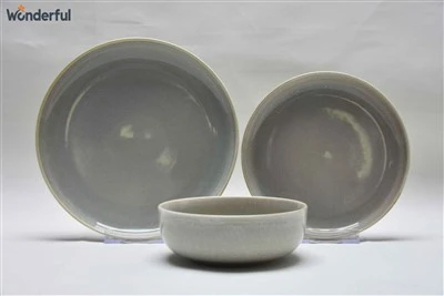 White Grey Crockery